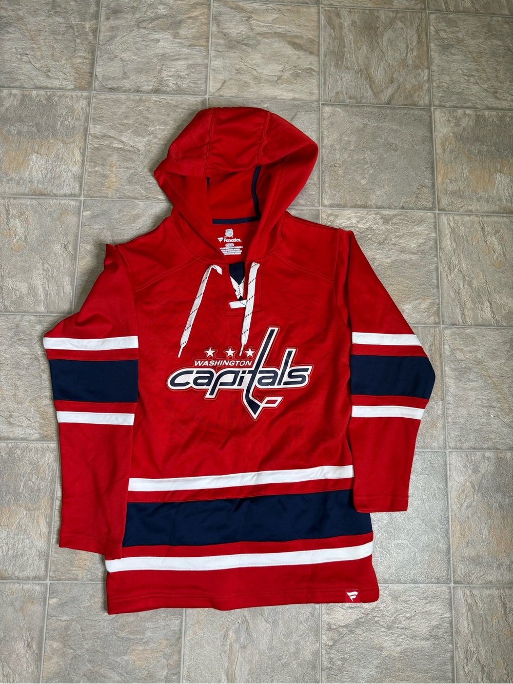 Washington Capitals Hooded Pullover Mens Size Small Red MLB Hockey Preowned